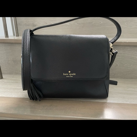 Kate Spade Black Leather Crossbody Purse - Picture 2 of 5